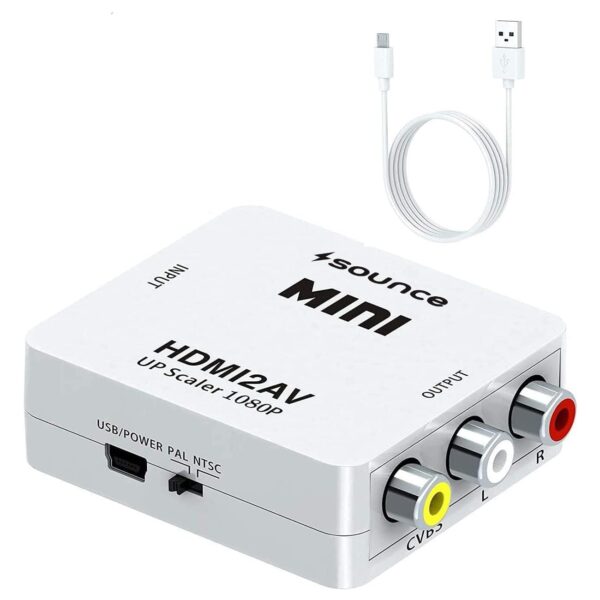 Sounce HDMI to RCA,HDMI to AV, 1080P HDMI to 3RCA CVBS AV Composite Video Audio Converter...